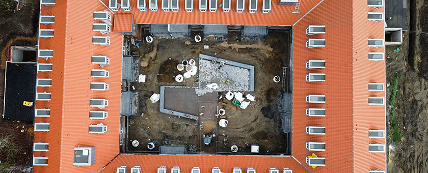 Colorierte Garten-Zeichnung