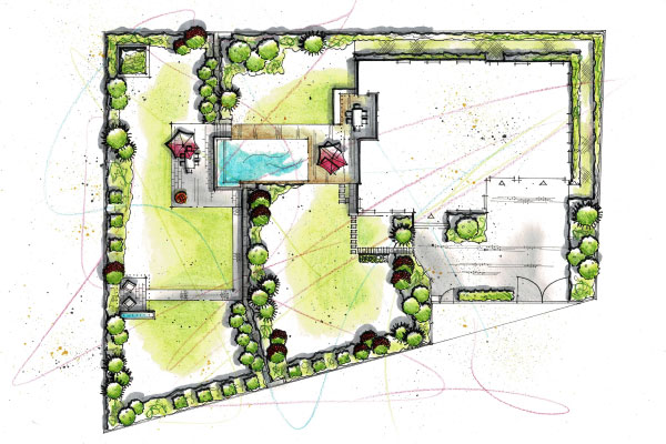 Garten während der Umbauarbeiten