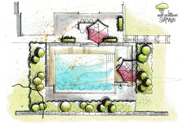 Garten während der Umbauarbeiten